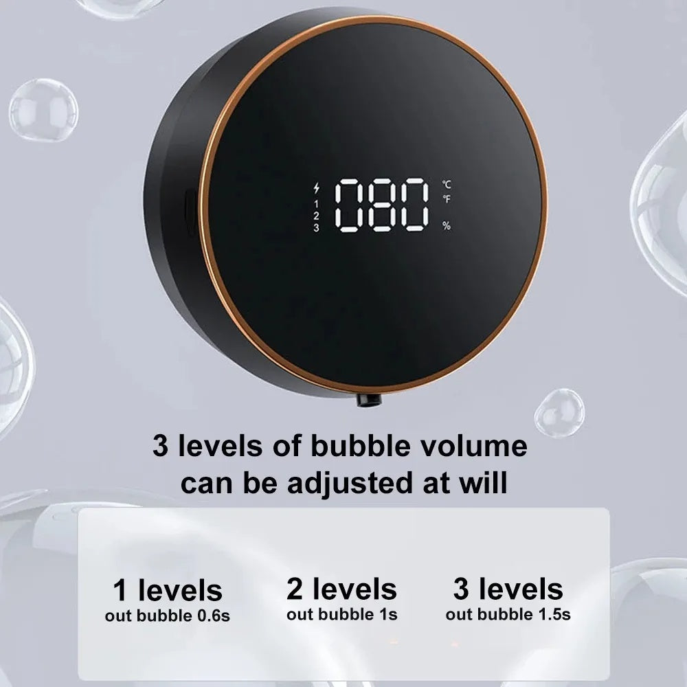ZHIYA Wall-mounted Soap Dispenser Rechargeable Temperature Display