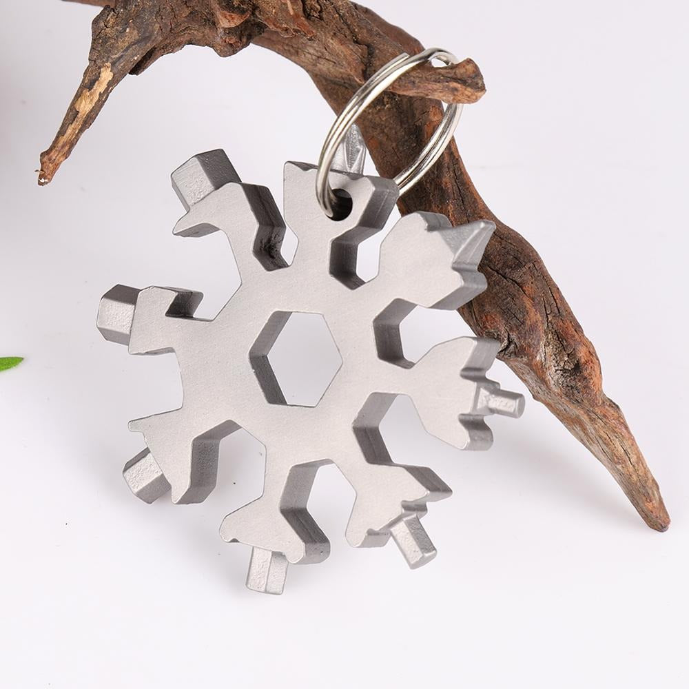 16-in-1  multi-tool Snowflake Multi-tool Card Combination Compact Multifunction Screwdriver Stainless Steel Gadget