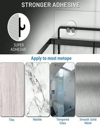 Thumbnail for 2 PCS Bathroom Storage Rack Hanger Stainless Steel