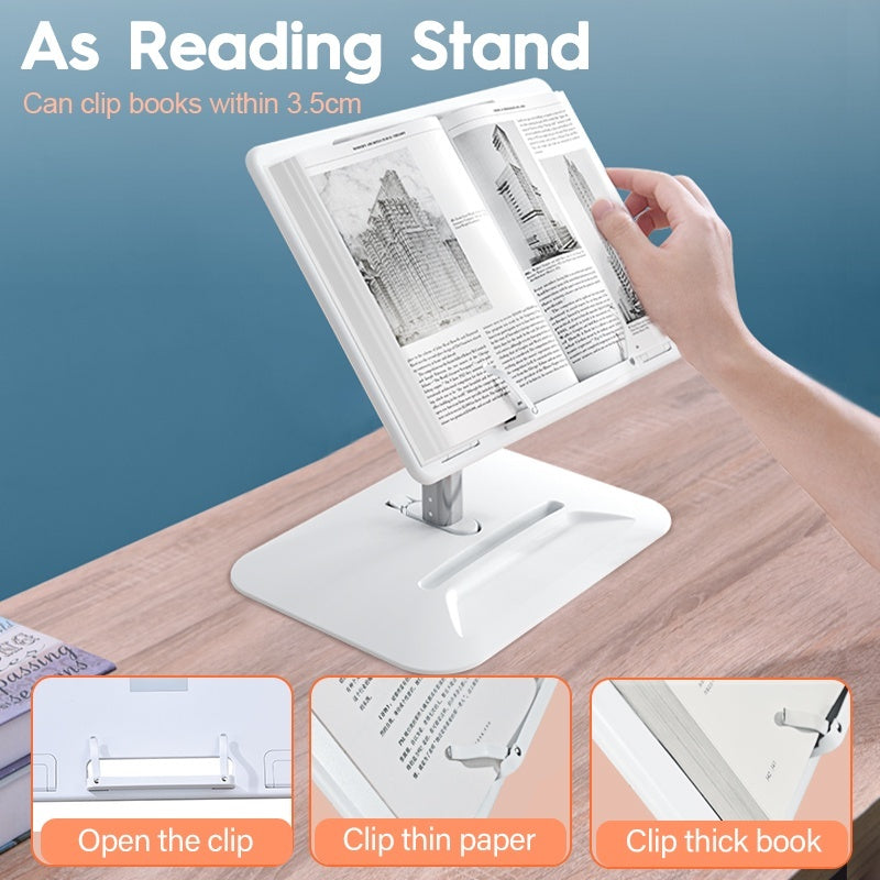 OATSBASF Portable Table Computer Laptop Holder Ergonomic Adjustable Mutilfunction Book Reading Stand For Sofa & Bed Car