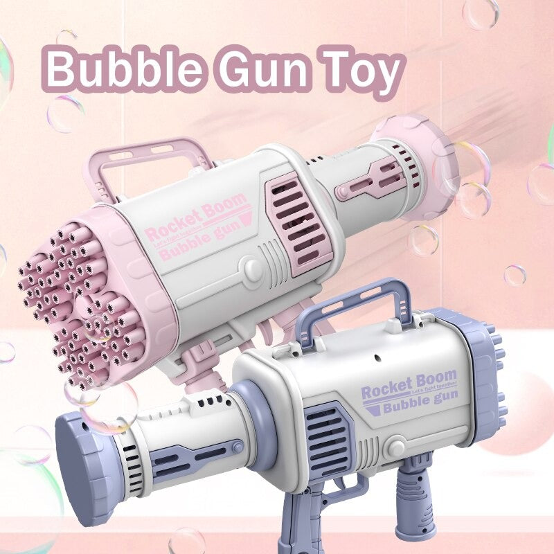 2022 Rechargeable Bubble Machine Gun Extended Version 68 Holes