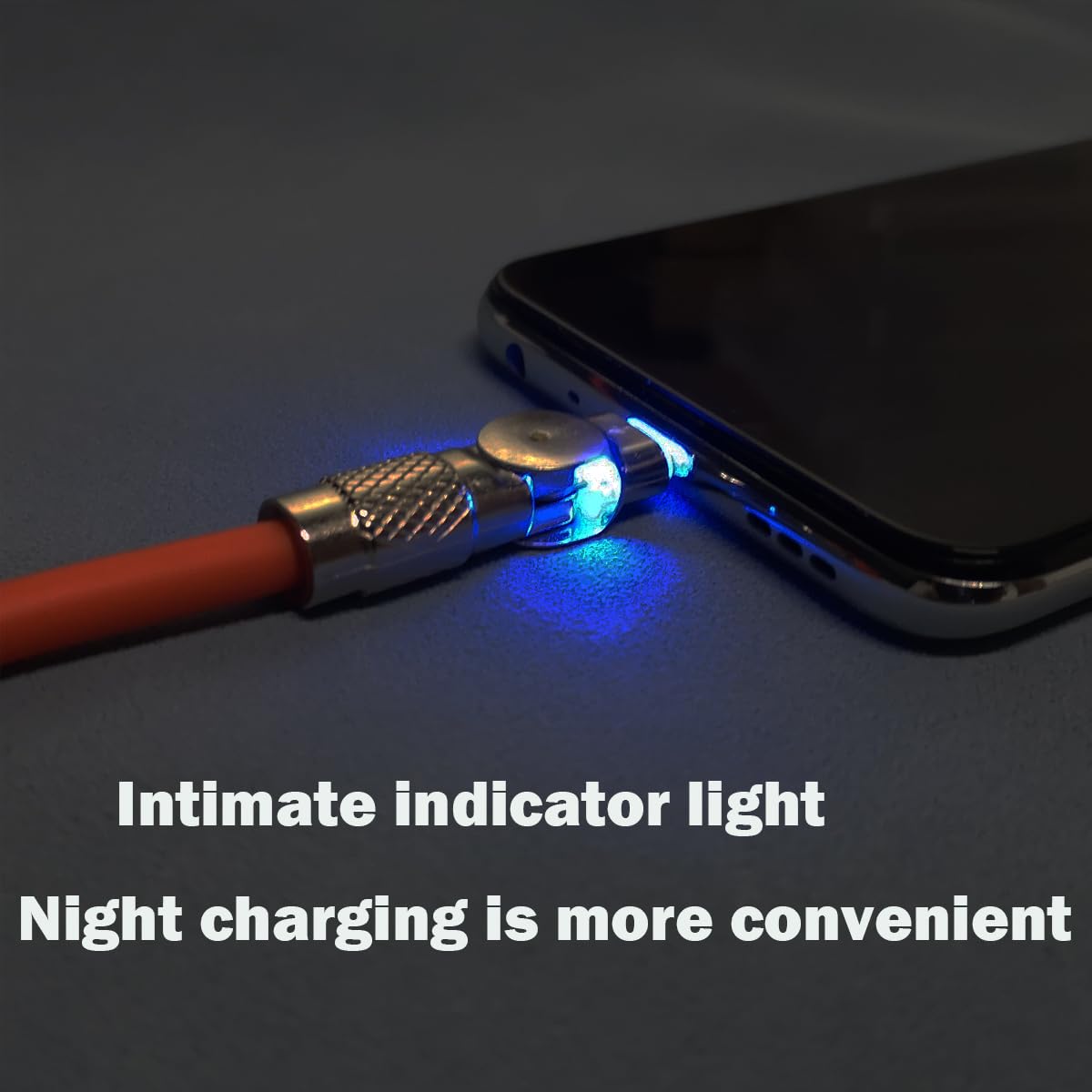 1 meter USB C Zinc Alloy Elbow Cable 180° Rotatable Type C Fast Charging