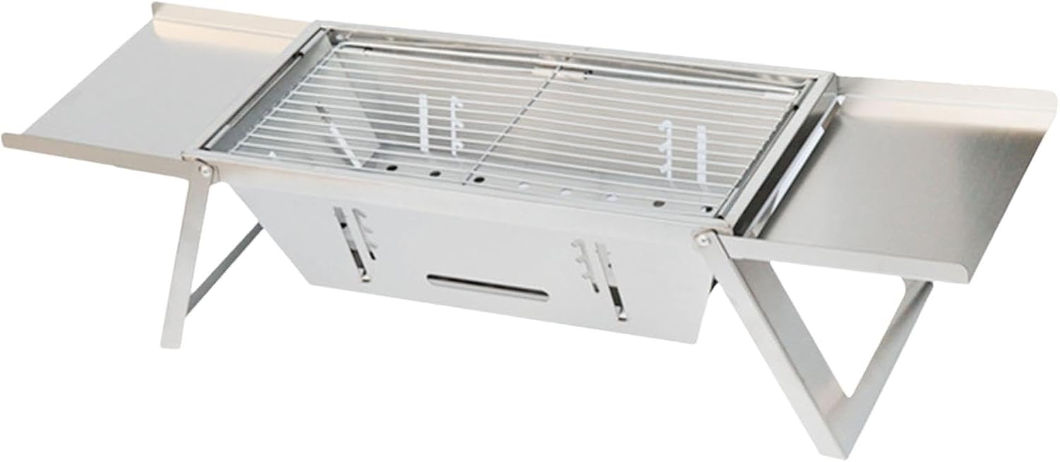 BBQ Barbecue Grill Outdoor, Portable Folding Charcoal Barbecue, Stainless Steel Small Barbeque Grill for Camping Picnic Terrace Travel