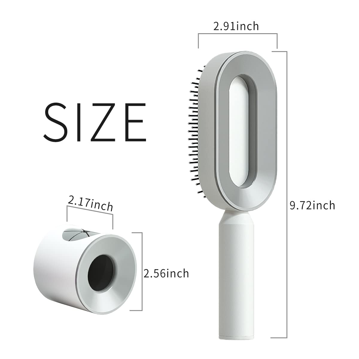 RHOS Detangling Paddle Cushion Brush with Holder