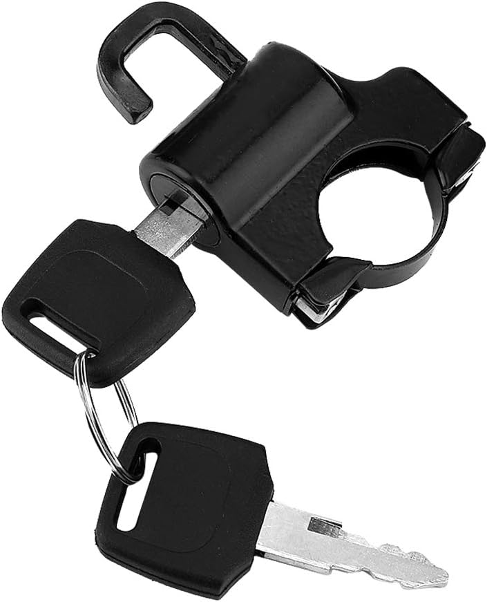 Motorcycle Helmet Lock Anti-Theft,Universal Helmet Lock Anti Theft Helmet Lock Cable,Tamper-Proof Helmet Security Lock with 2 Keys,Metal Helmet Locks for Motorcycles Scooter Street Bike