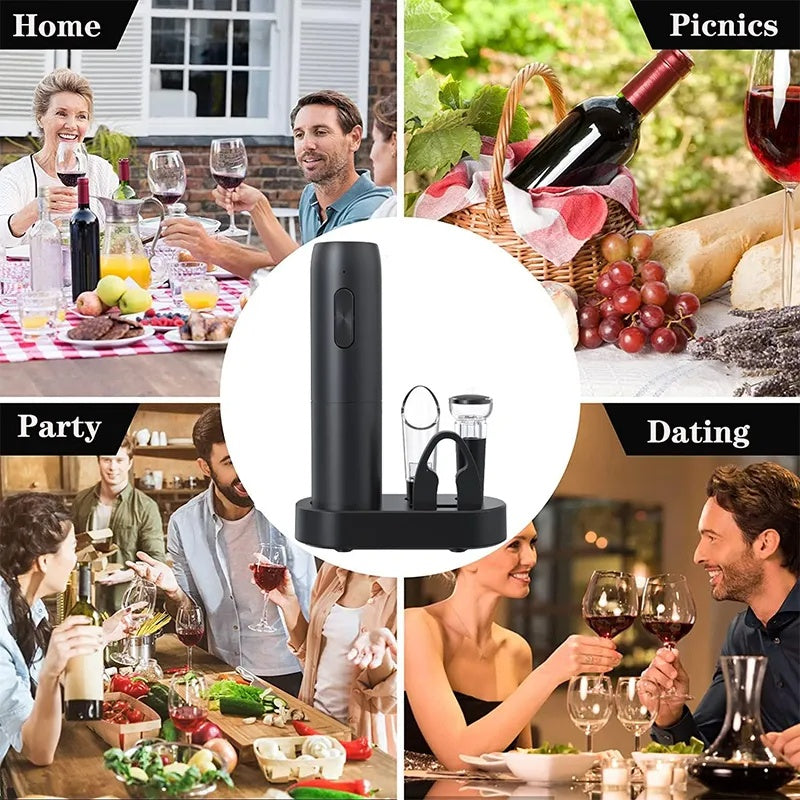 Rechargeable Wine Opener with Charging Base