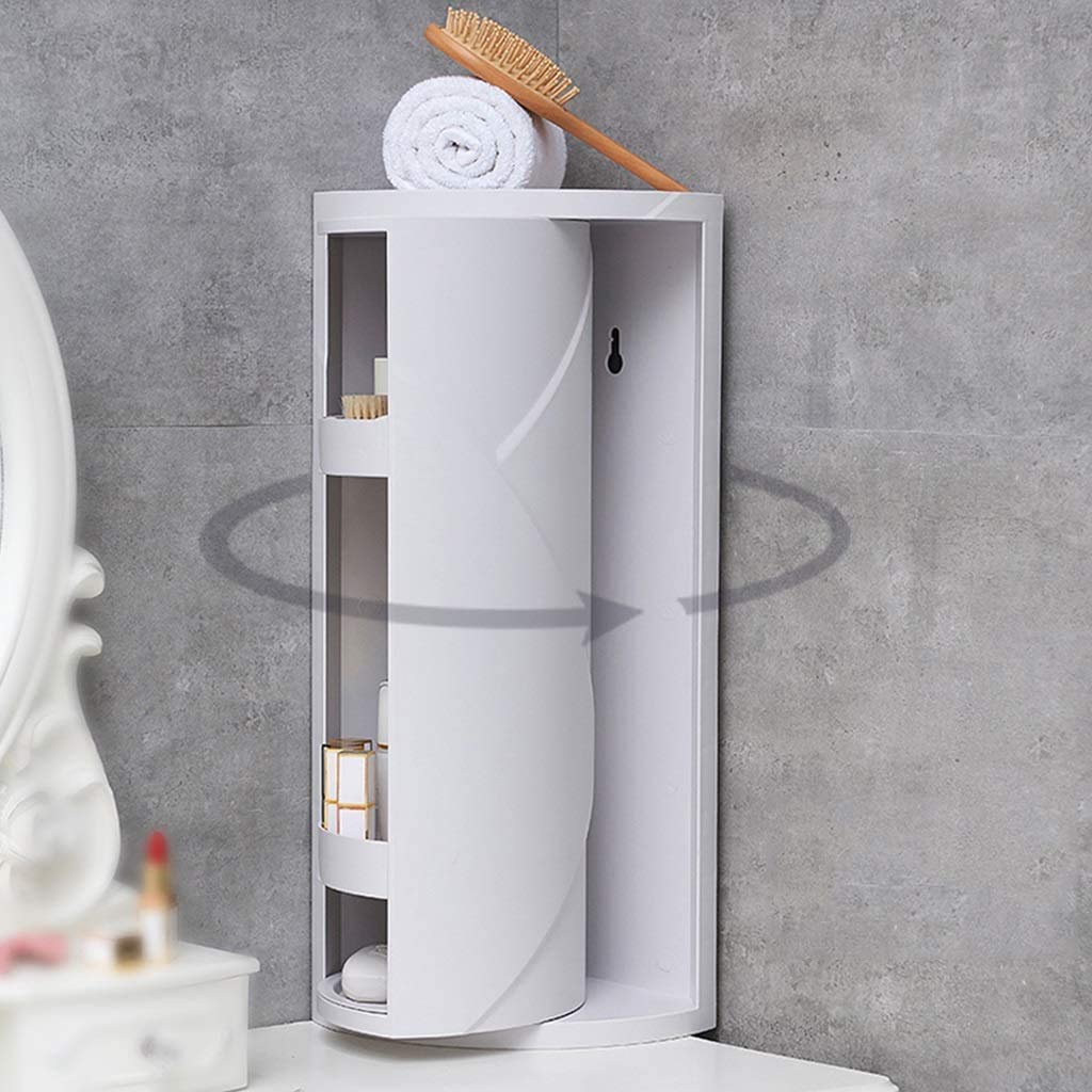 Bathroom/Kitchen 360 Degree Rotating Shelf Corner Shelf 4 Tiers