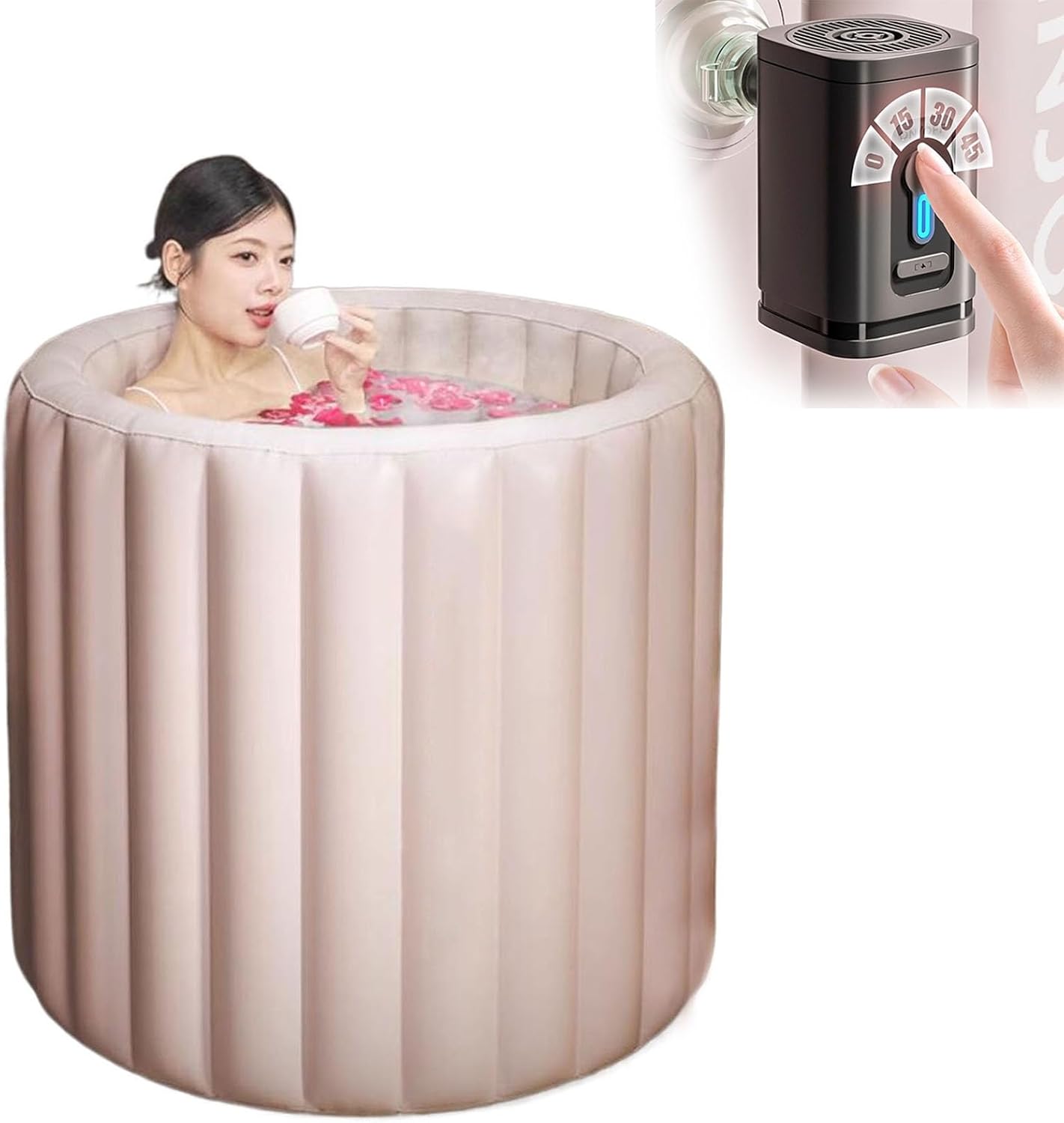 Inflatable Bathtub with Pump 45s Quick Setup