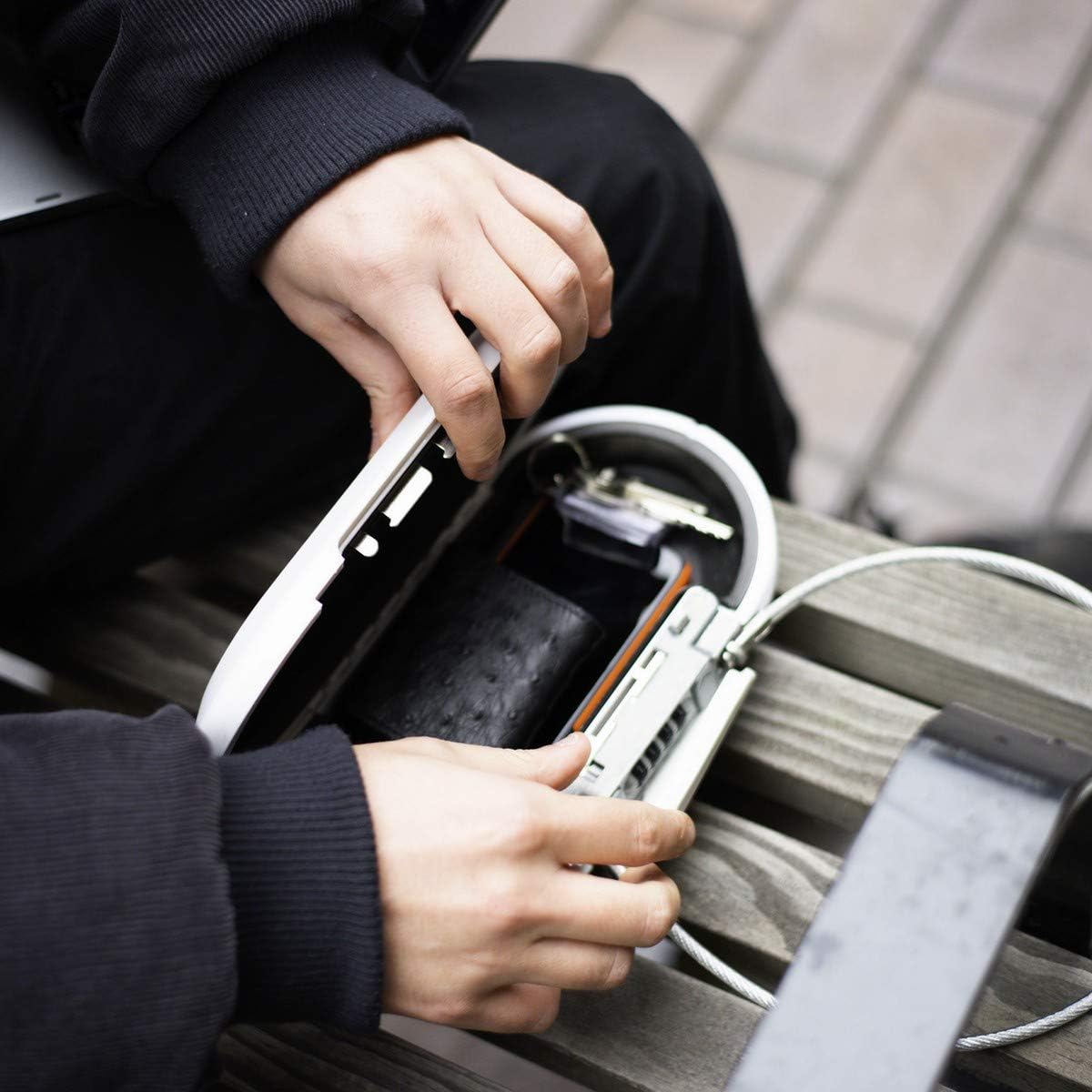 MASTER LOCK Mini Portable Safe With Cable] [Combination] [Black] 5900EURD - Keep your belongings safe when you are on the go