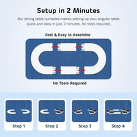 Thumbnail for 8 Dish Rotating Serving Tray Dining Table Extending Tableware