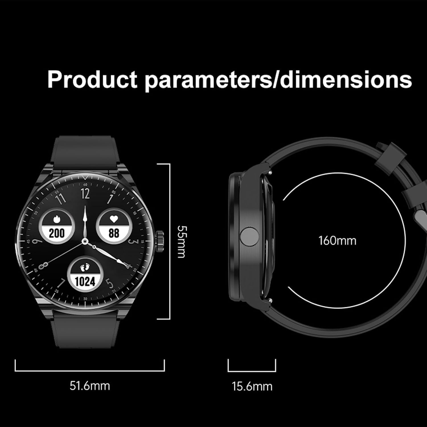 Findtime Smart Watch 1.53 Inch with Bluetooth Wireless Earphones