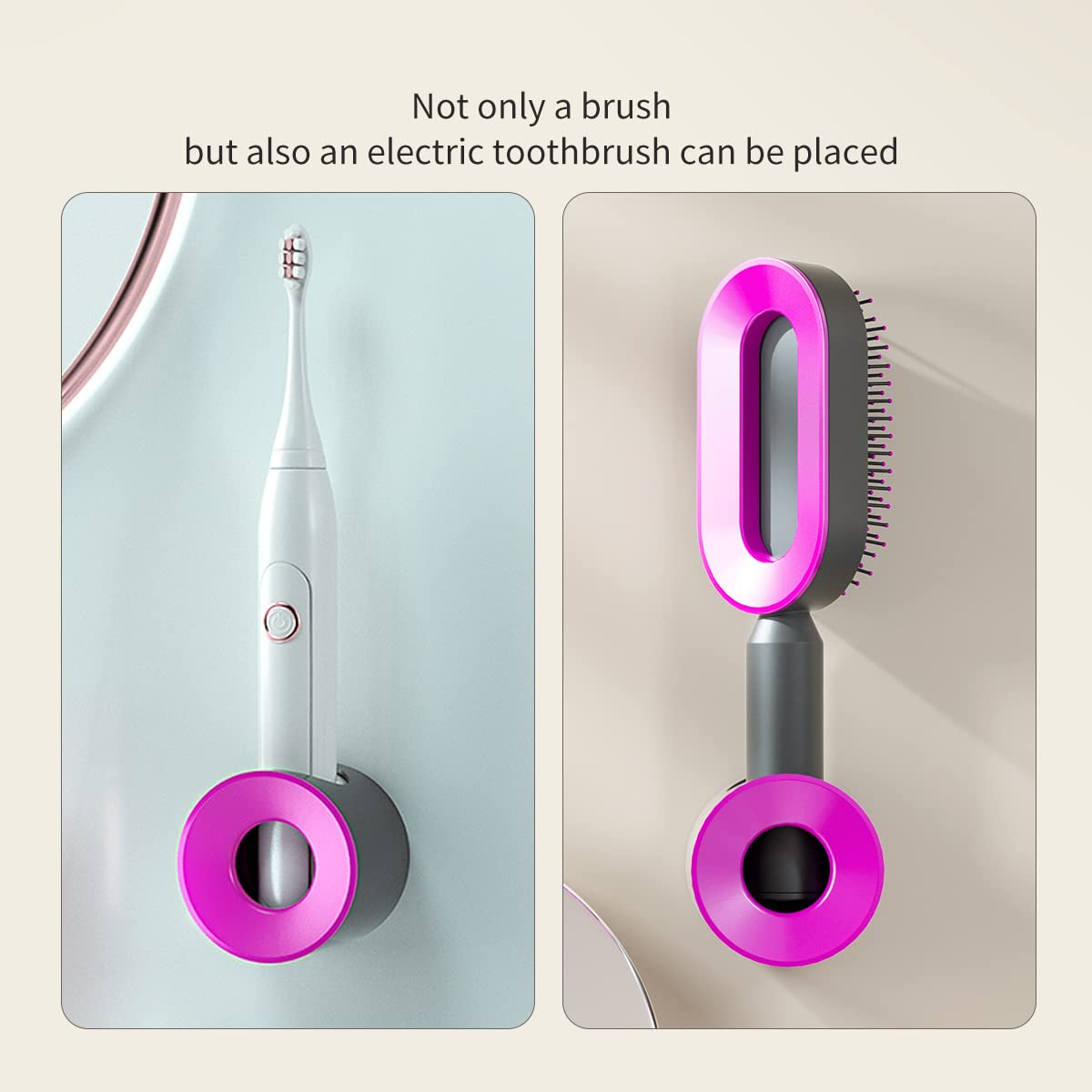 RHOS Detangling Paddle Cushion Brush with Holder