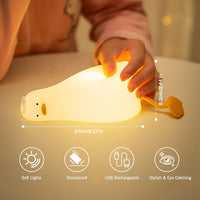 Thumbnail for Lying Flat Duck Night Light USB Rechargeable LED