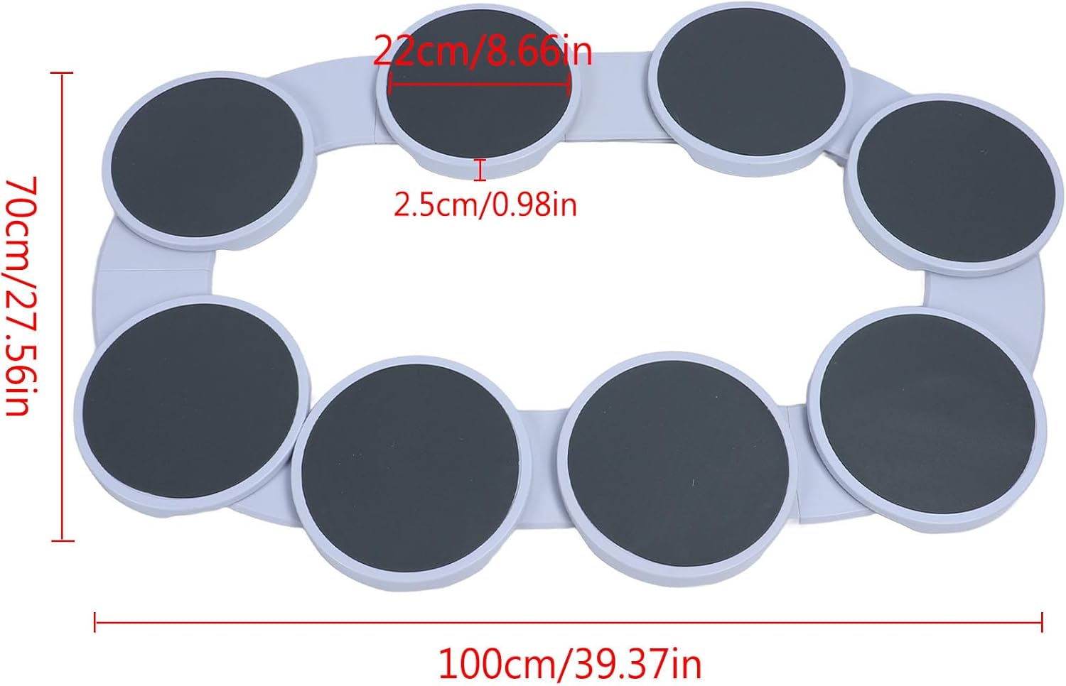 8 Dish Rotating Serving Tray Dining Table Extending Tableware