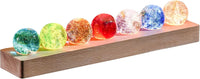 Thumbnail for Glass Crystal Ball with Wood LED Lights Base 7 Balls