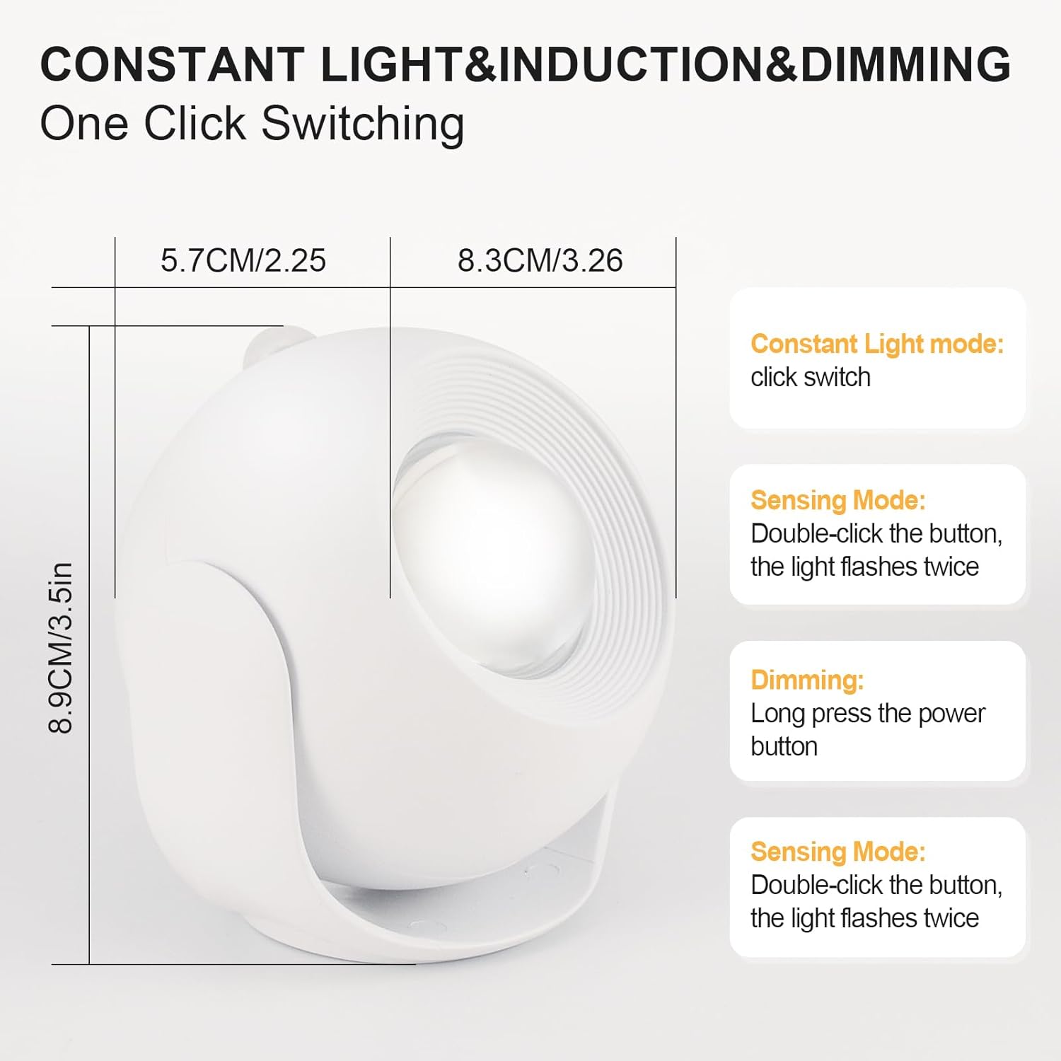 LED Wall Sconce Motion Sensor, 3 Color Sunset Lamp for Bedroom