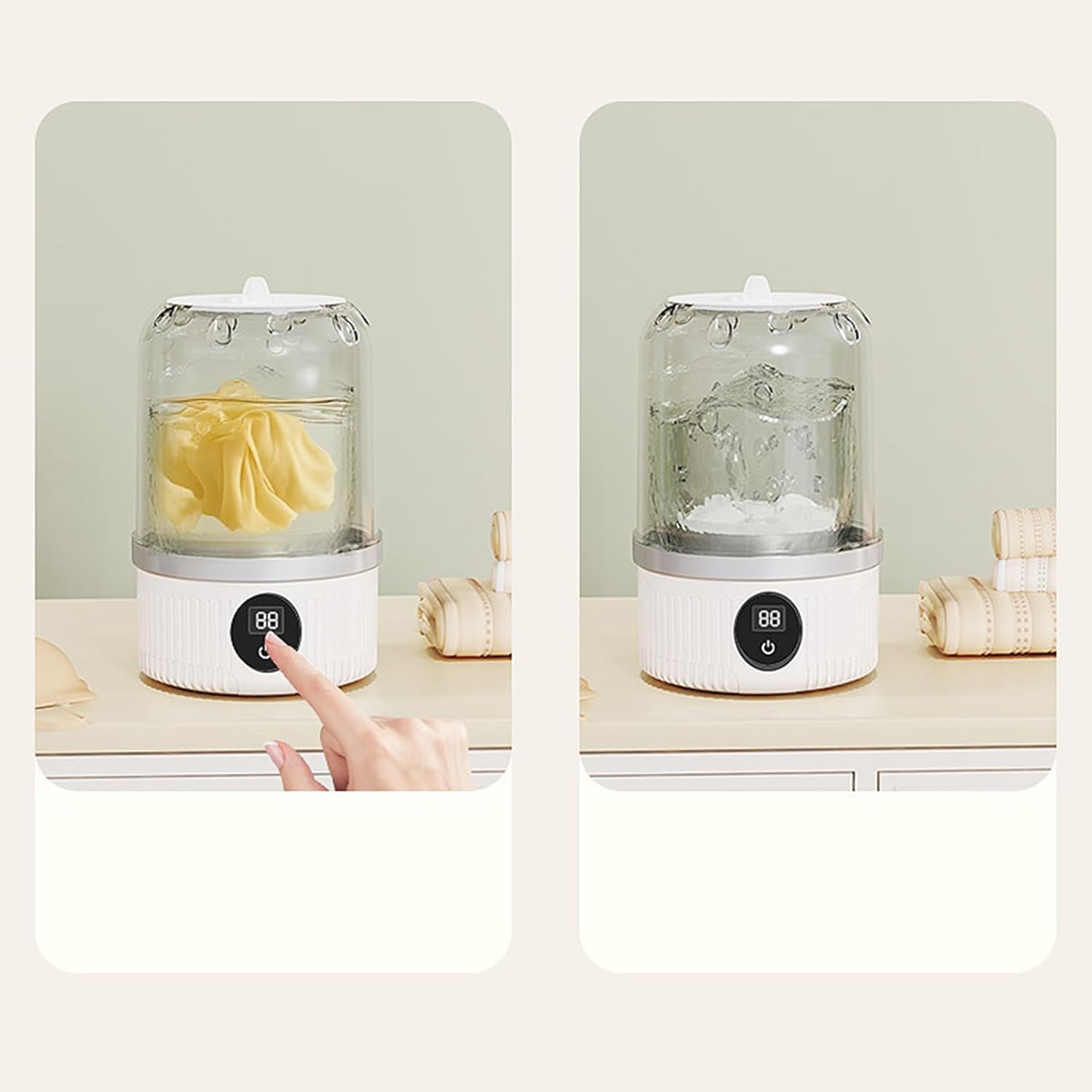 Sock Washing Machine | Baby Washing Machine | Compact Cordless Electric Automatic Device For Underwear Socks Student Dorm