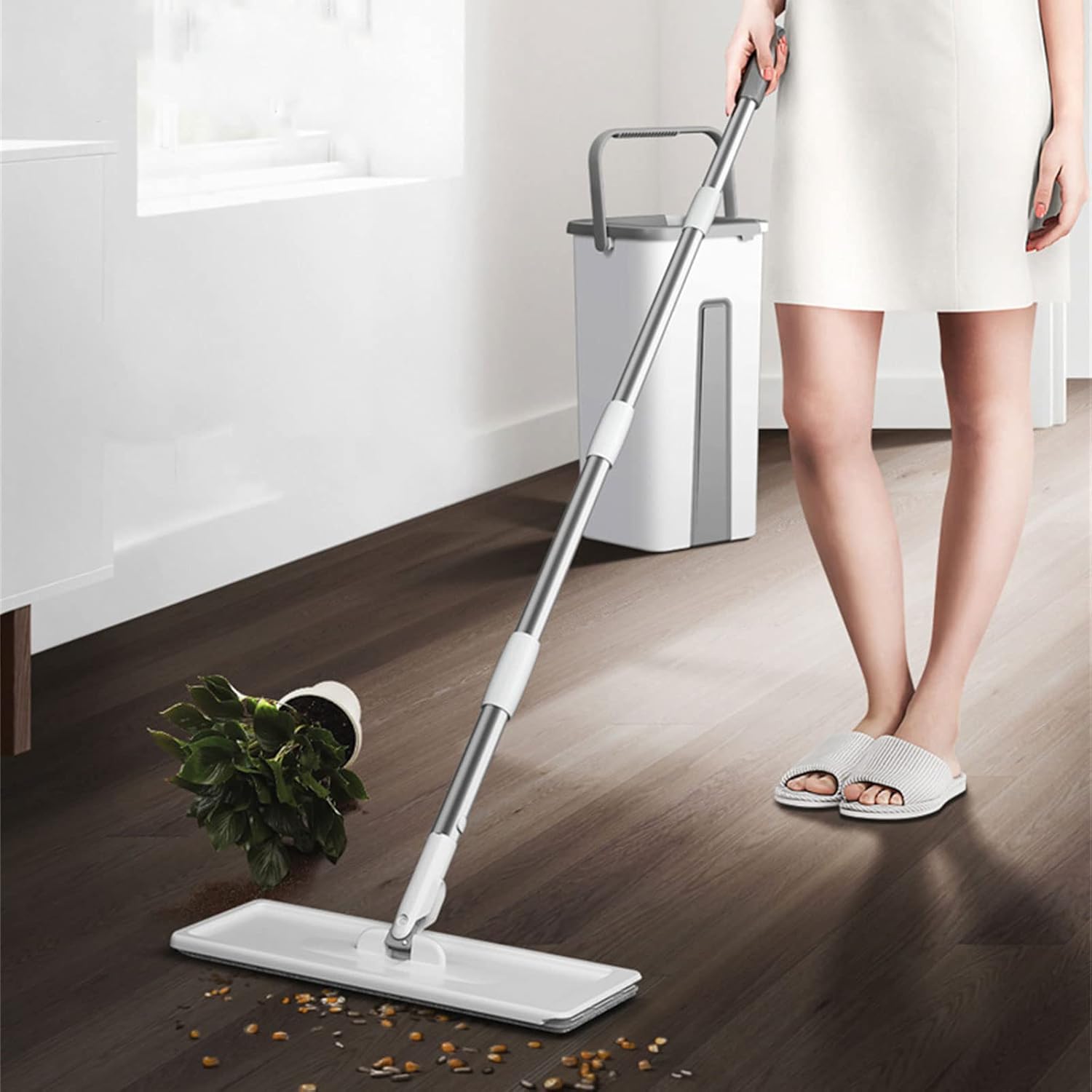Squeeze Mop Home Floor Cleaning System with Bucket Mop Mop Floor Cleaning Household Floor Cleaner Floor Mop