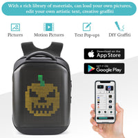 Thumbnail for LED Backpack with DIY Programming for Motorcycle Travel and Camping 15.6 inches