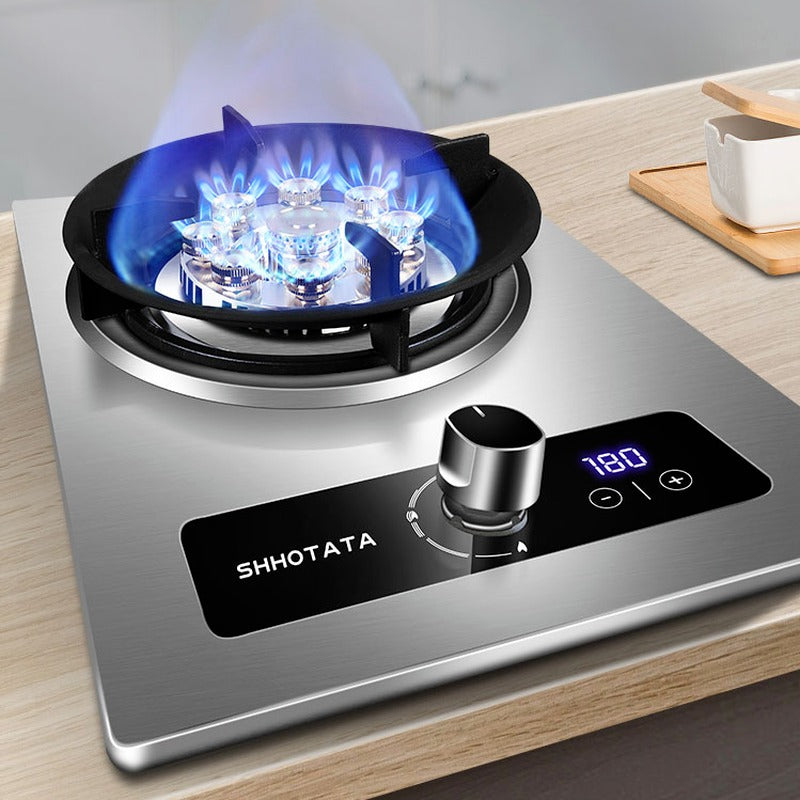 7.0 KW Gas Cooktop Single Stove Stainless Steel Household Embedded Natural Gas Fire Stove Timing Liquefied