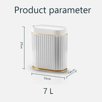 Thumbnail for Smart Sensor Trash Can For Kitchen Garbage Tin For Bathroom Light Luxury Family Living Room Cracks Trash Bin Cubo Basura