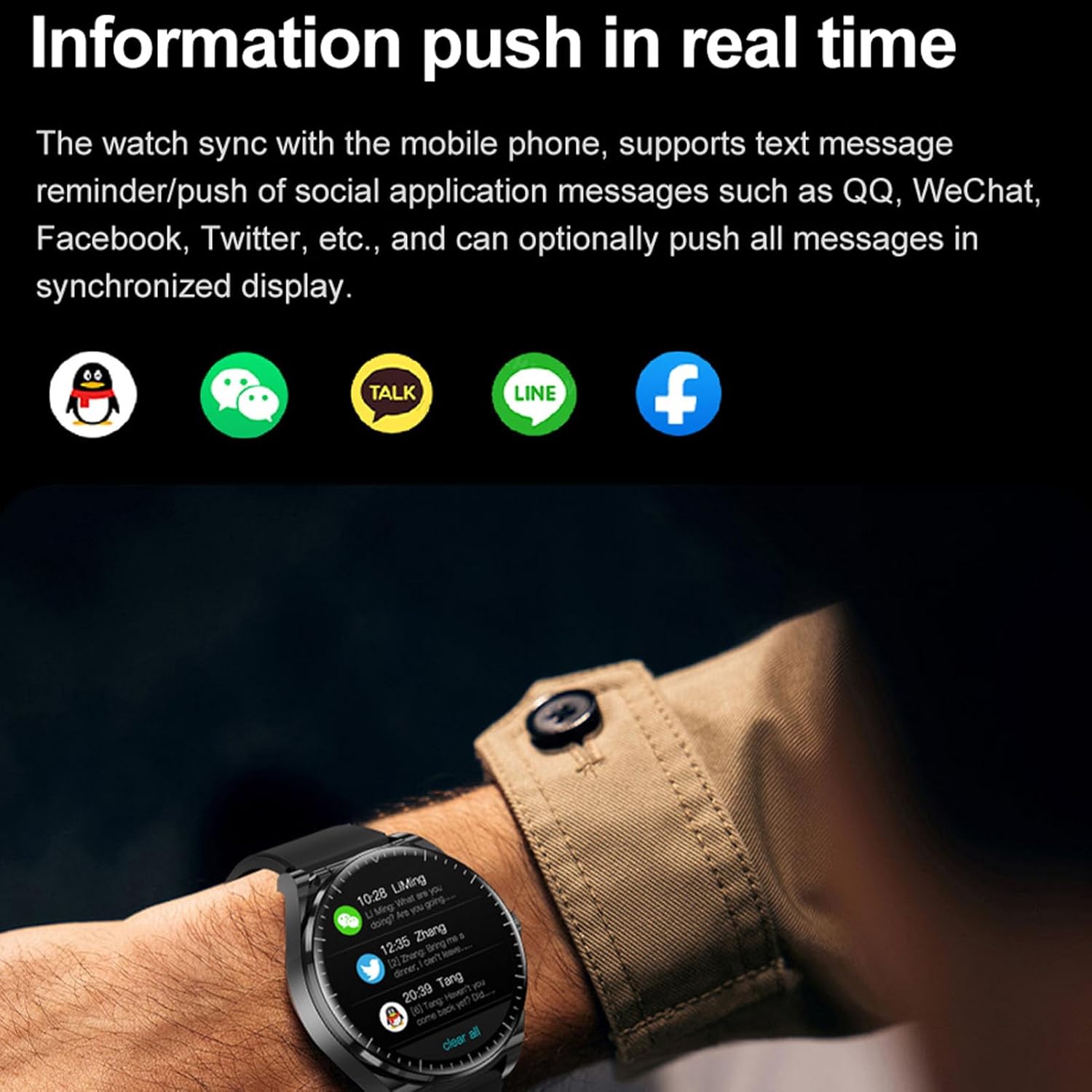 Findtime Smart Watch 1.53 Inch with Bluetooth Wireless Earphones