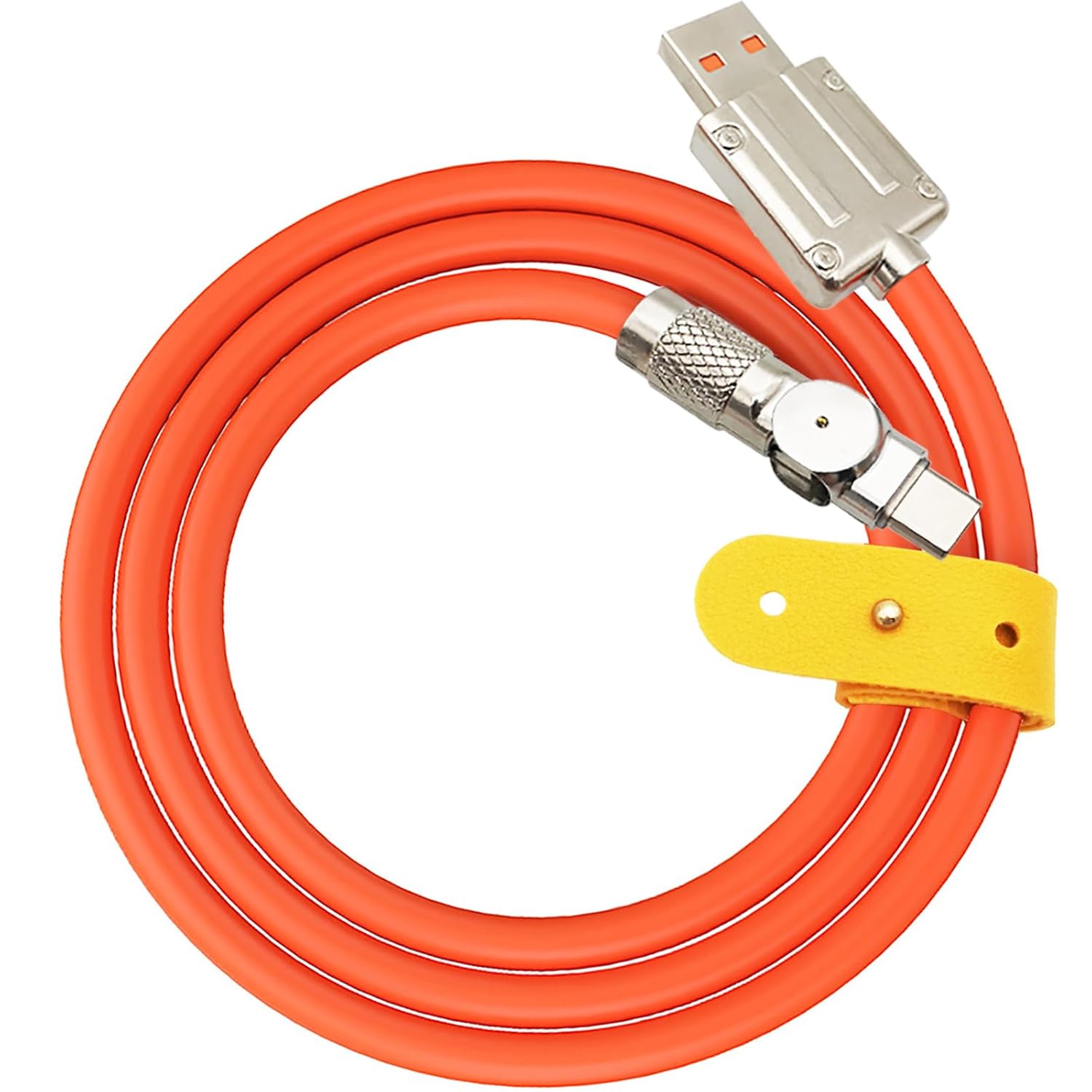 1 meter USB C Zinc Alloy Elbow Cable 180° Rotatable Type C Fast Charging