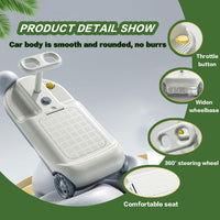 Thumbnail for Cleaning Go Kart for Kids, Ride On Mop Floor Cleaner Go Carts with Cool Lights  Portable Mini Go Kart Retractable Cleaning Mop