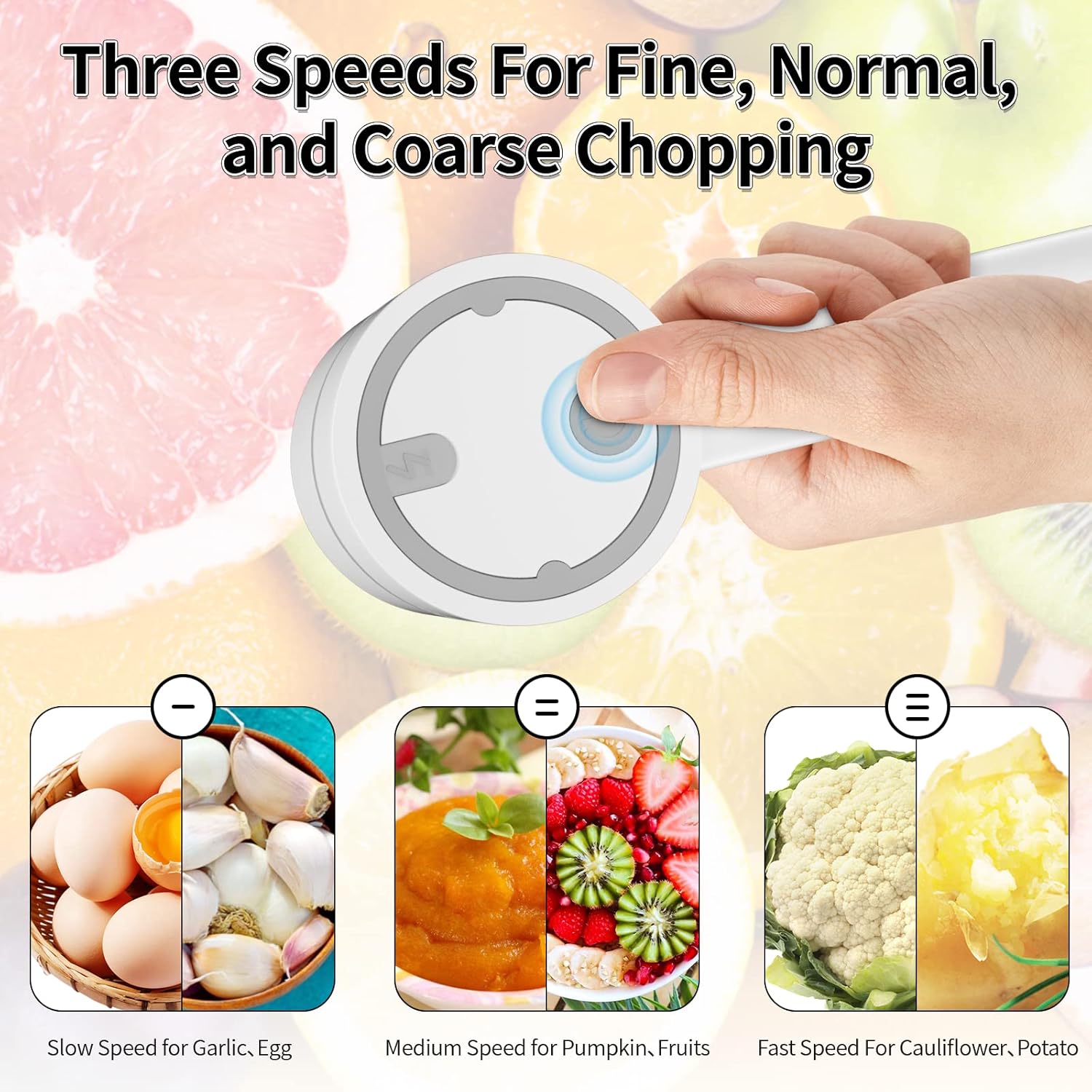 3 in1  Electric Food Chopper with 300ml Blender Bowl