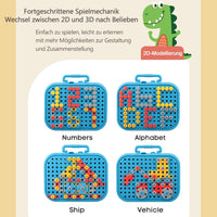 Thumbnail for 3D dinosaur puzzle including drill and tool box gift for boys and girls (211 pieces)