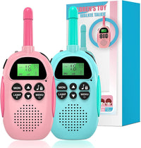 Thumbnail for ULEWAY Walkie Talkie for Kids Rechargeable Radio 3km Range, Boy Girl Toy 4-12 Years 16 Channels, Walky Talky for Outdoor Adventure, Camping, Hiking 2 Pieces Pink Blue