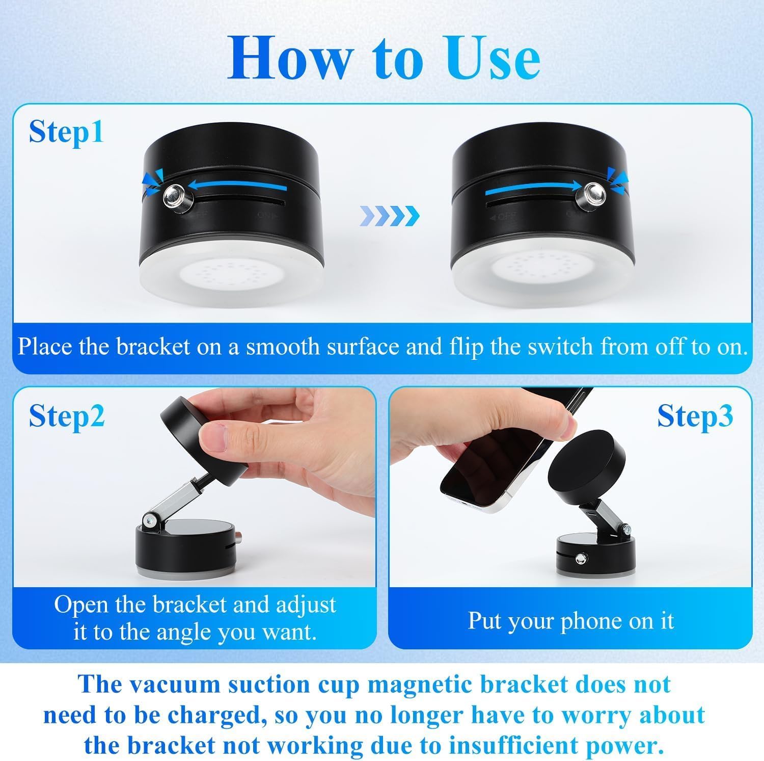 Vacuum Suction Magnetic Phone Holder