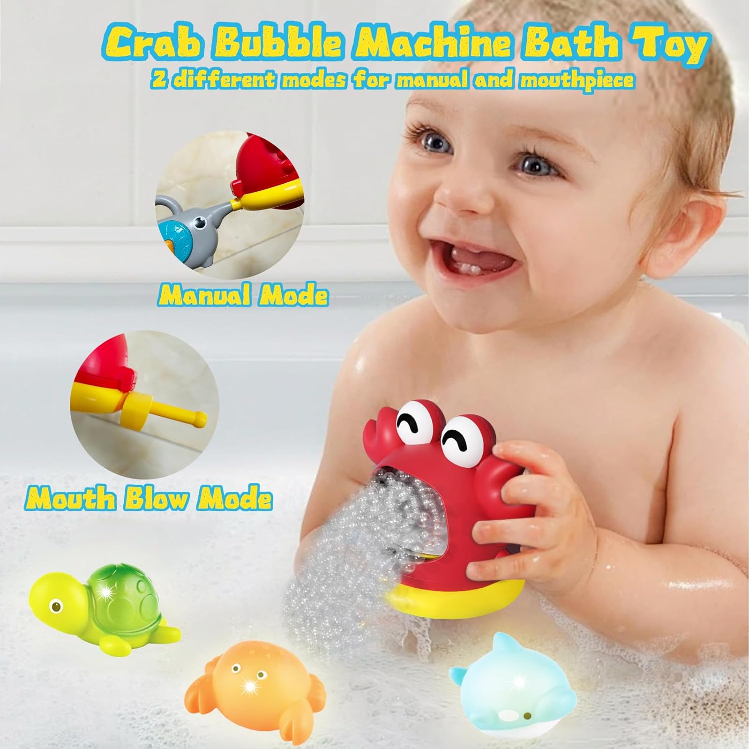 Crab Manual Bubble Machine Kids