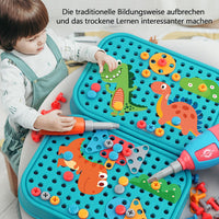 Thumbnail for 3D dinosaur puzzle including drill and tool box gift for boys and girls (211 pieces)