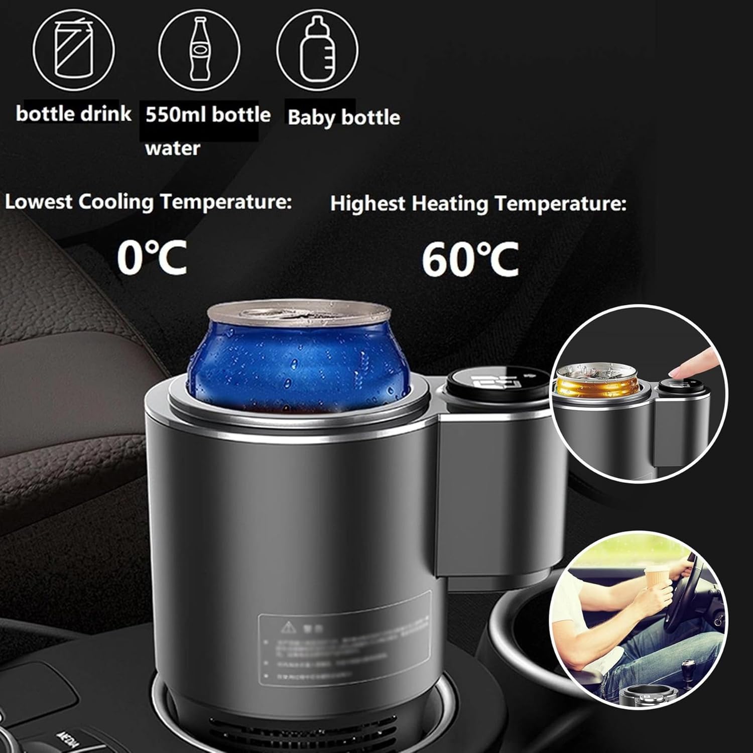 Smart 2 in 1 12V Car Heating Cooling Cup