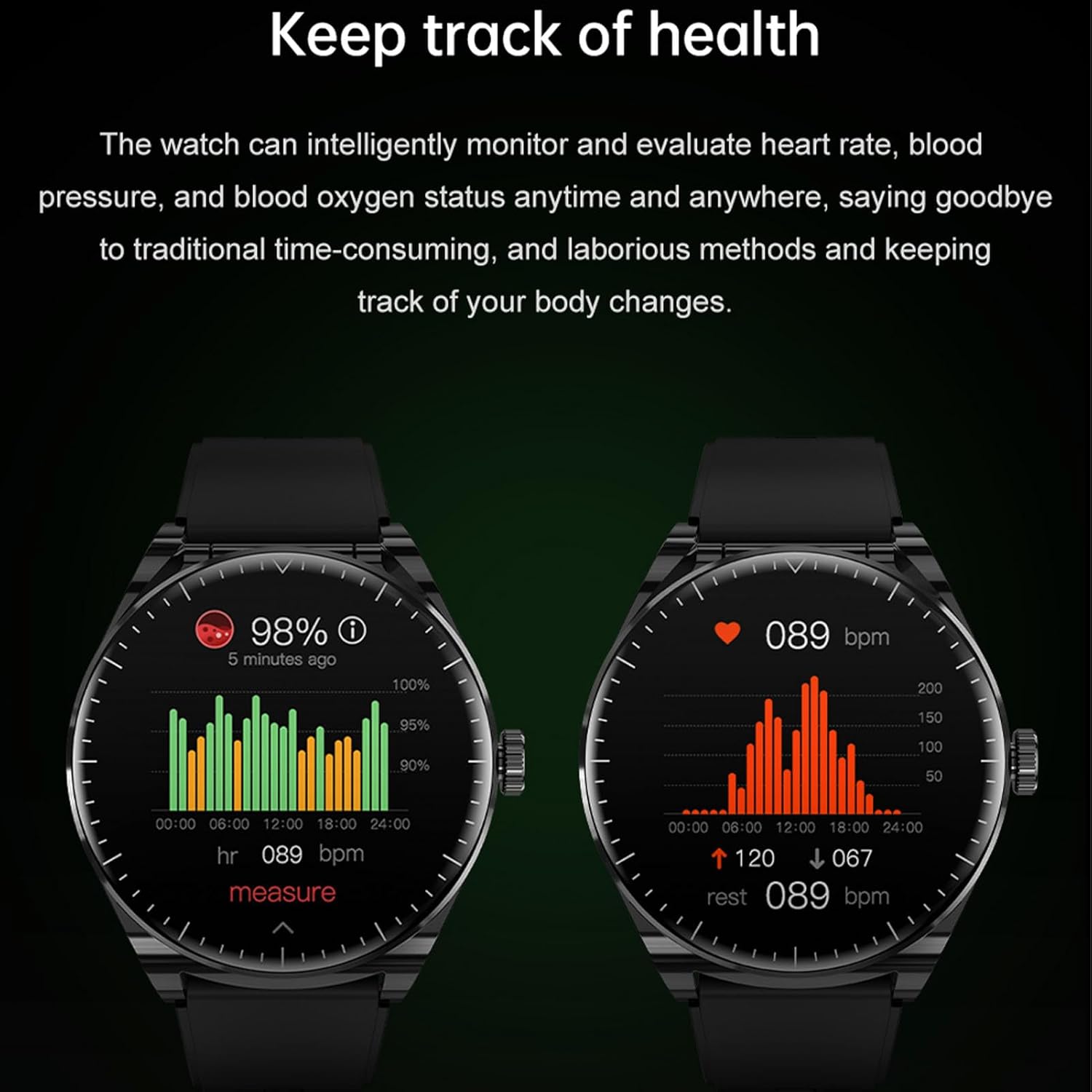 Findtime Smart Watch 1.53 Inch with Bluetooth Wireless Earphones