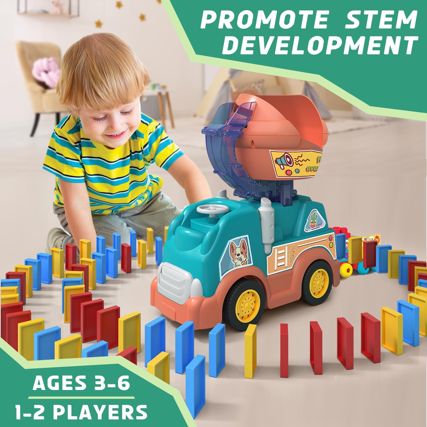 Domino Car™ - Creative Domino Fun - Domino Stone Army