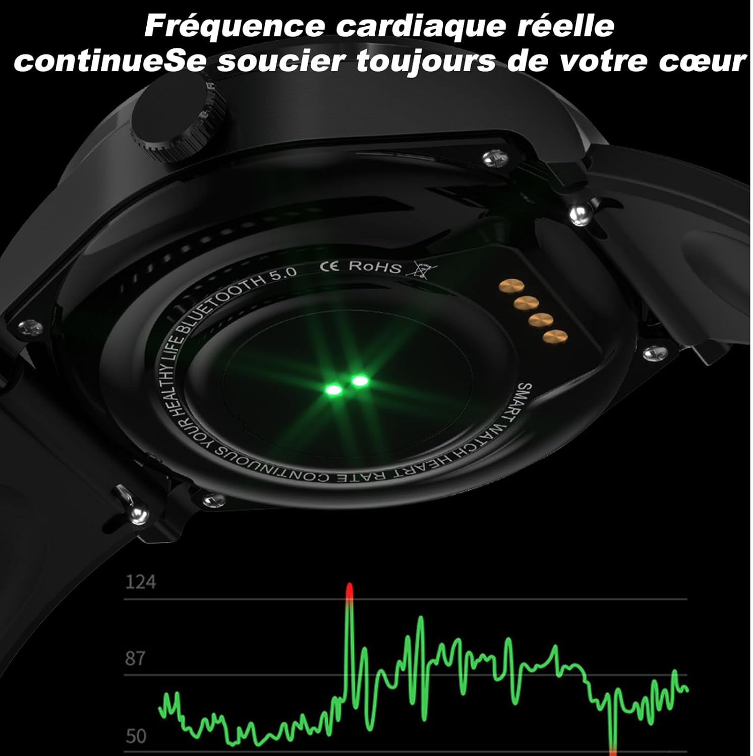 Findtime Smart Watch 1.53 Inch with Bluetooth Wireless Earphones