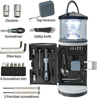 Thumbnail for BIGTREE 2 in 1 LED Camping Tool Torch with Screwdriver Set 17 Pieces Tool Household Outdoor Emergency Light Bright Portable Lamp Hardware Tool Set (Camping Light)