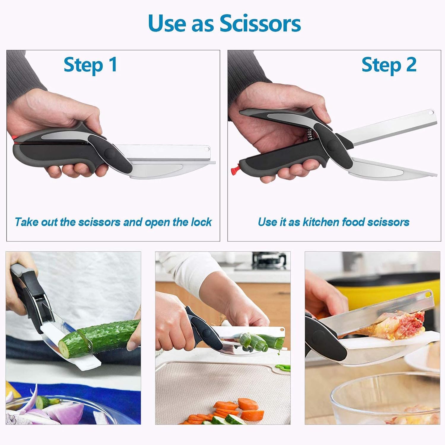 Gudebuy Kitchen Scissors Stainless Steel