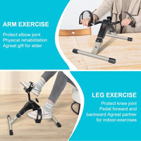 Thumbnail for Folding Pedal Exerciser Mini Exercise Bikes Arm and Leg Exercise Peddler Machine