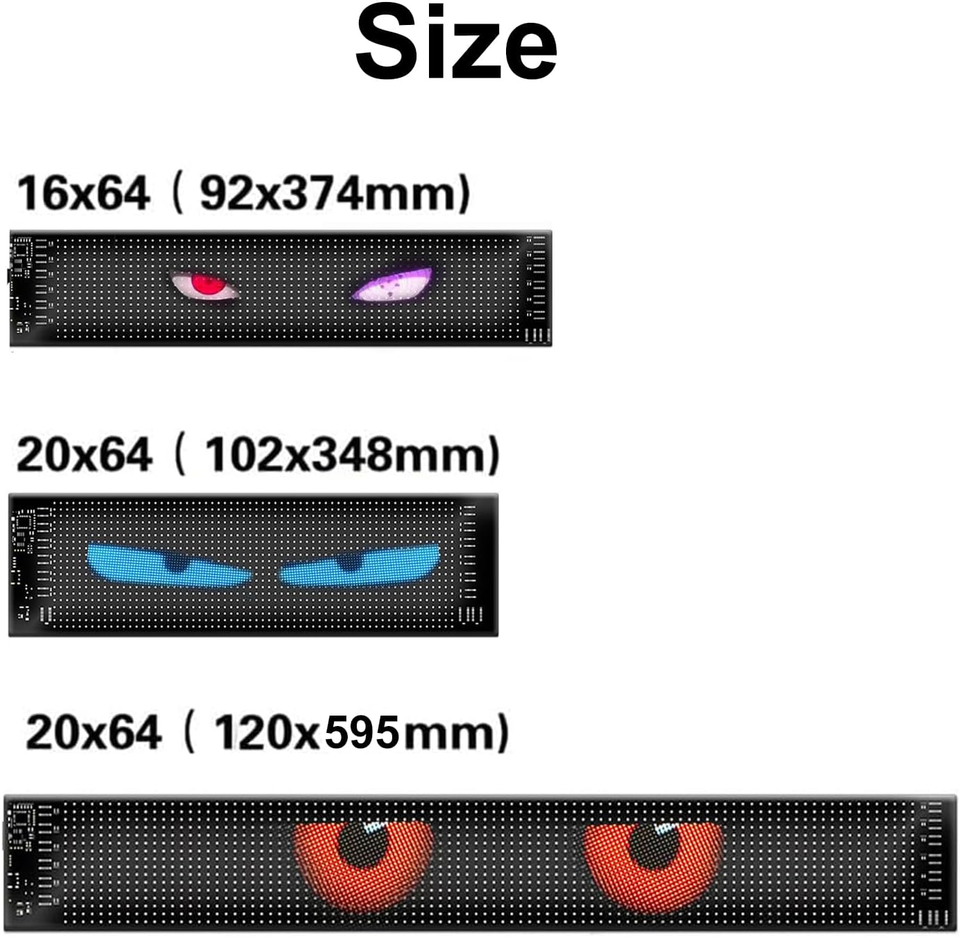 Blazexel Eyes Light for Cars Dynamic LED Smart 374 x 92 mm