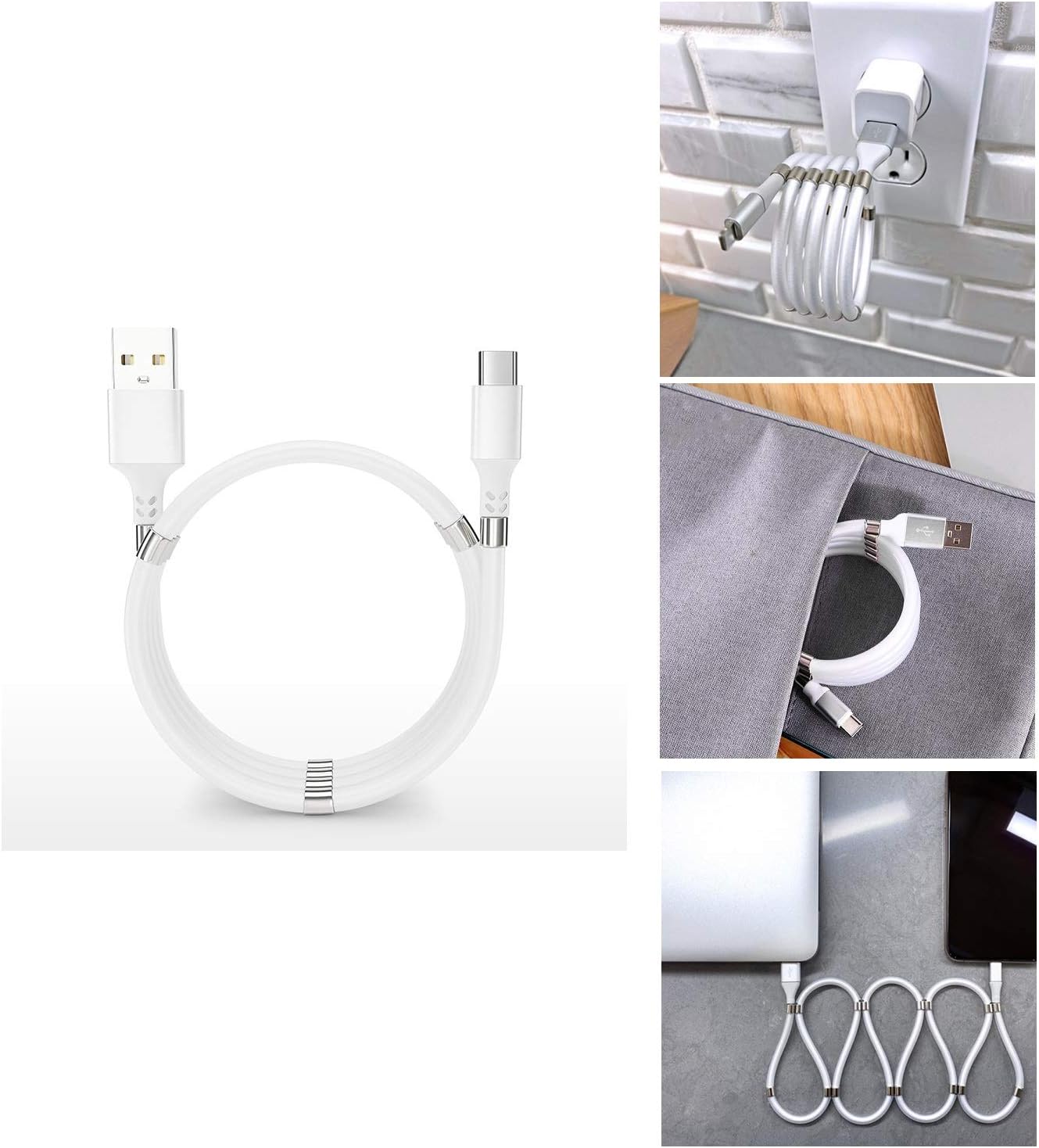 1 Meter Magic Rope Magnetic Data Cable USB