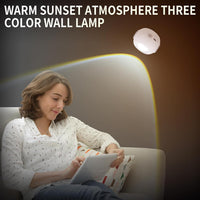 Thumbnail for LED Wall Sconce Motion Sensor, 3 Color Sunset Lamp for Bedroom