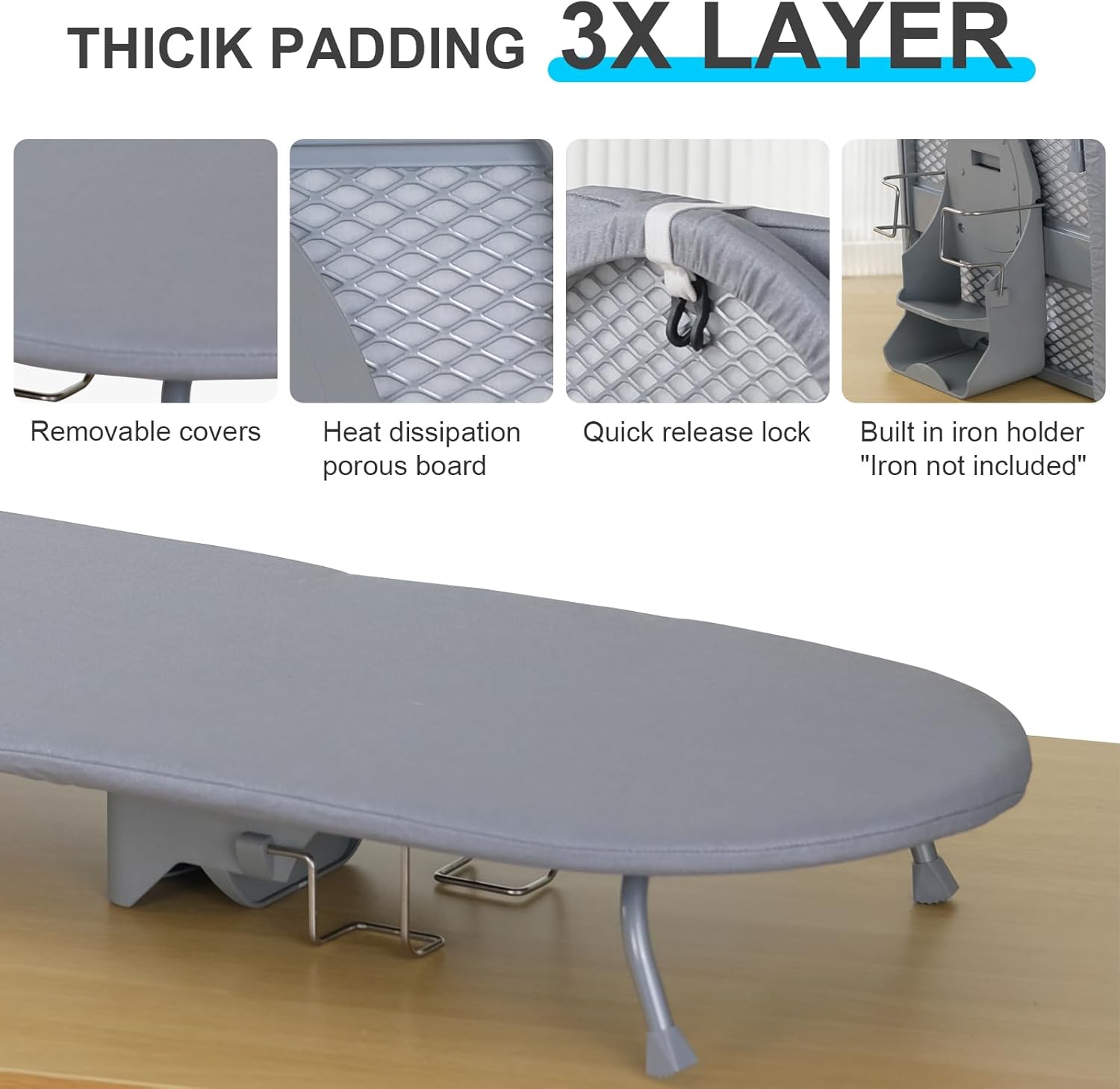 Folding Ironing Board Table Ironing Board with Wall Mount