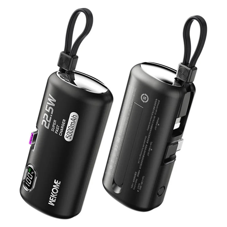 Emergency 5000mAh Power Bank 22.5W Fast Phone Charger
