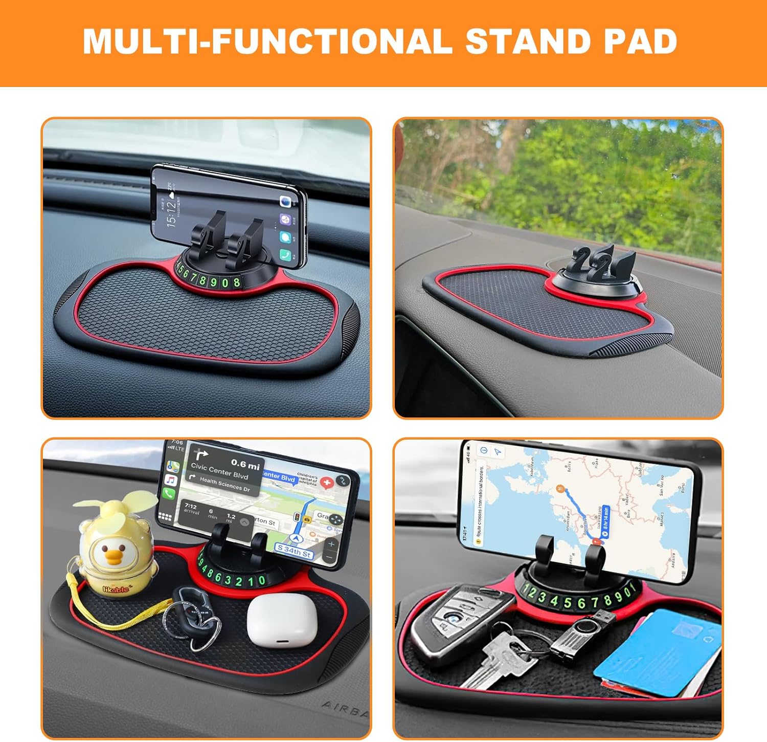 Multifunction Car Anti-Slip Mat Auto Universal Phone Holder