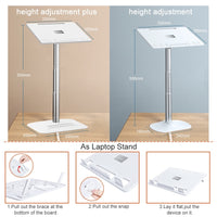 Thumbnail for OATSBASF Portable Table Computer Laptop Holder Ergonomic Adjustable Mutilfunction Book Reading Stand For Sofa & Bed Car