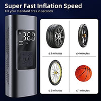 Thumbnail for 6000mAh Tire Inflator Portable Air Compressor for Car 150PSI Air Pump for Car Tires Bike Electric Tire Inflator Cordless Rechargeable Tire Pump for Car Bike Motorcycle Ball