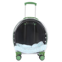 Thumbnail for Pet Trolley Case Carrier cats and dogs Lightweight Portable Bag with Silent Wheel for Outdoor Walking Puppy Kitten , GREEN